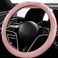 Funda para volante de material de fibra, para volantes de coche universales de 36 cm a 40 cm de diámetro.