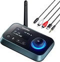 Transmisor y Receptor Bluetooth 5.0 SOOMFON 3 en 1 para TV — 2 Audífonos Simultáneos, Pantalla LCD, Óptica AUX RCA