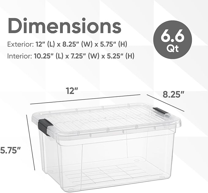 Mini Caja de Almacenamiento Transparente con Tapa – 1 Unidad