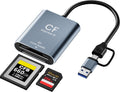 Lector de Tarjetas Cfexpress Tipo B | USB 3.2 Gen 2 10Gbps con USB-C y USB-A | Para Mac, Windows, Linux y Android