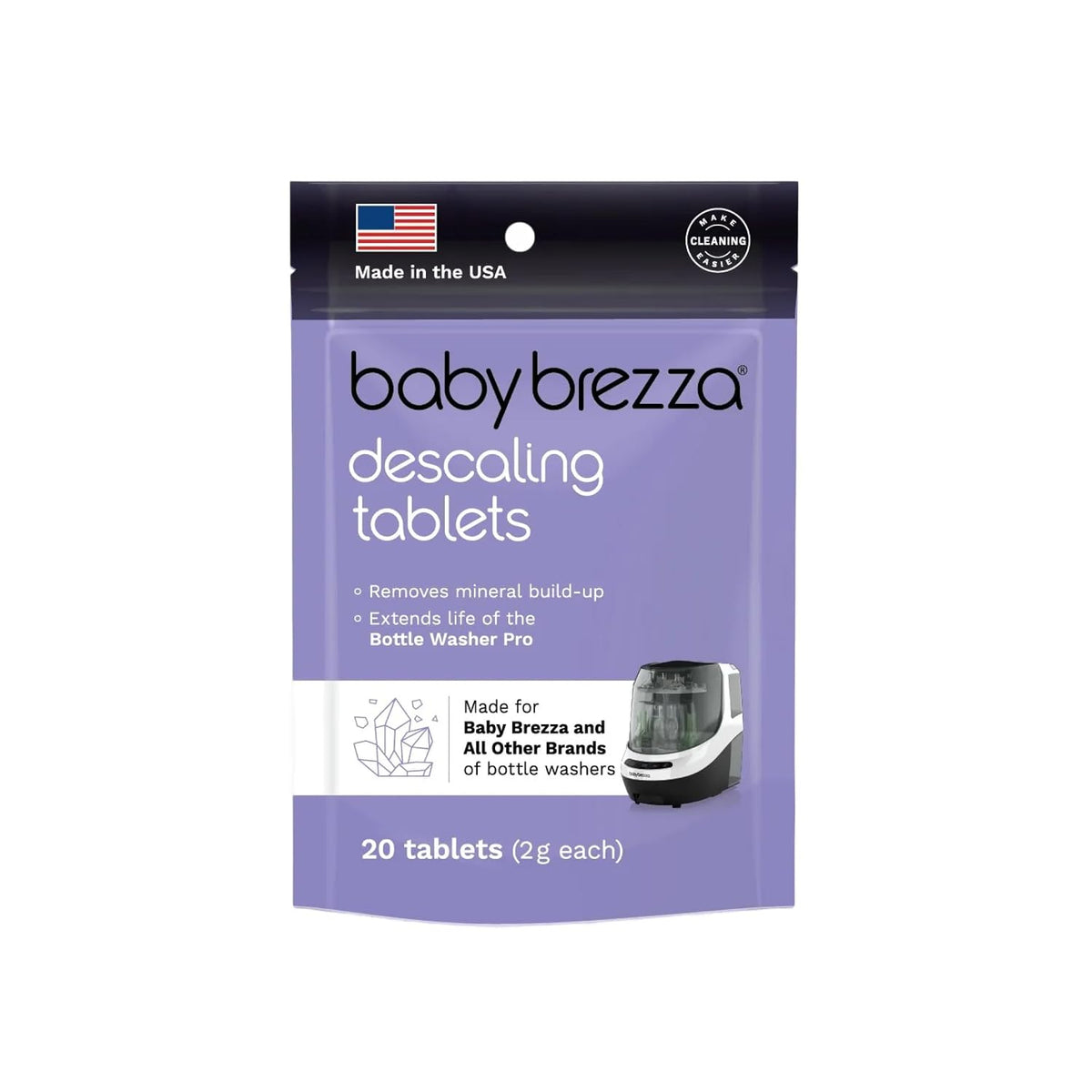Pastillas descalcificadoras Baby Brezza: compatibles con Bottle Washer Pro y todas las marcas de lavavajillas para biberones.