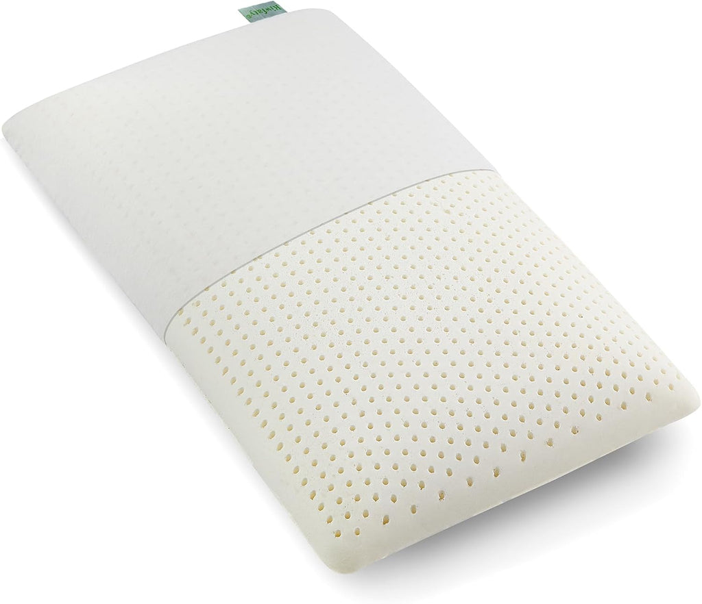 Almohada Riwfaty 100% látex Talalay natural, almohada de lujo Queen de soporte suave para dormir de lado, boca arriba o boca abajo, almohada de espuma de látex suave, funda de algodón transpirable extraíble (Queen (Suave))