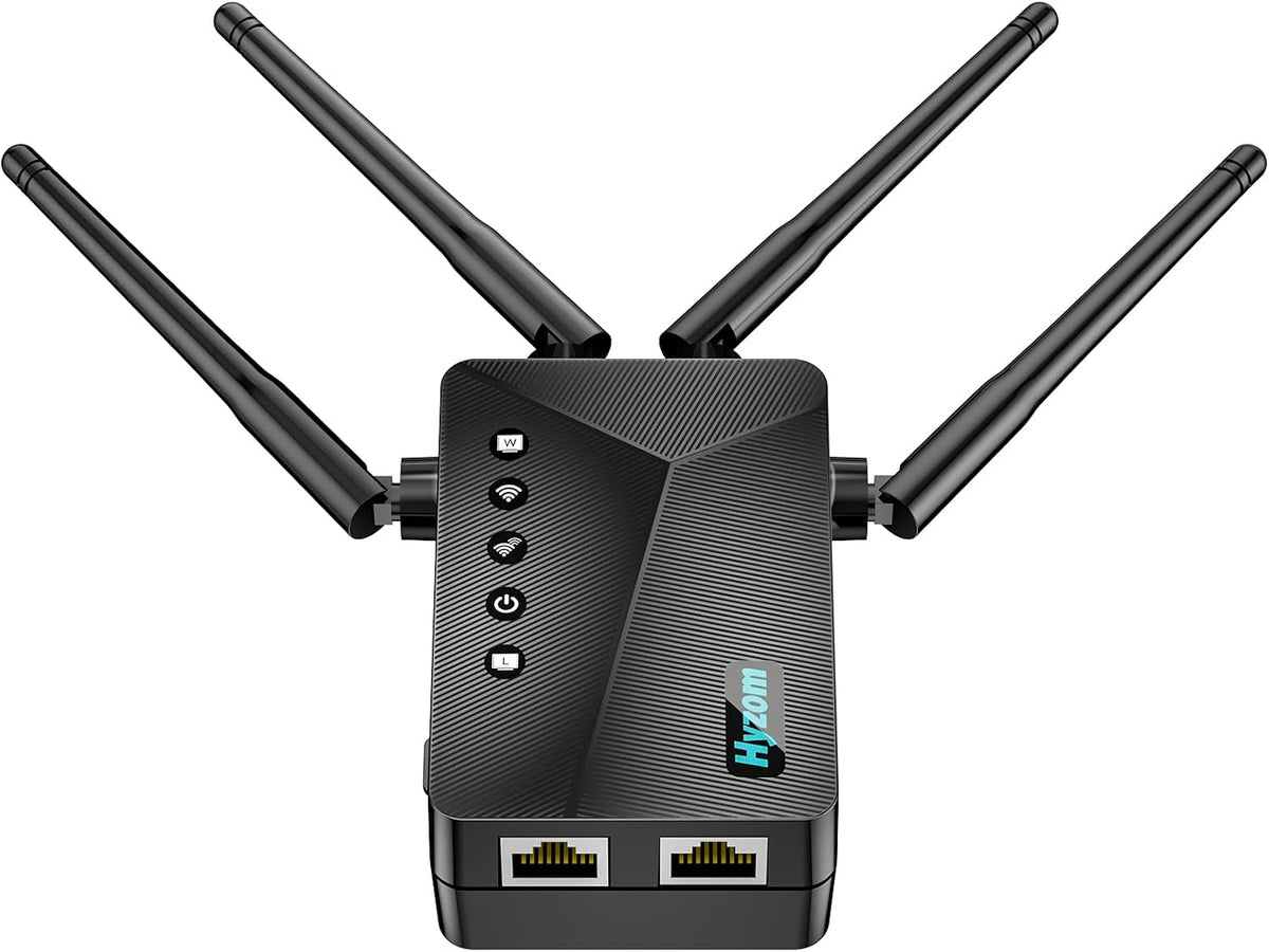 Extensor de señal WiFi que cubre hasta 15000 pies cuadrados para el hogar y juegos, con puerto Ethernet, el extensor de internet de largo alcance más potente y repetidor inalámbrico enchufable, elimina zonas muertas y almacenamiento en búfer.