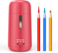 Sacapuntas eléctrico automático Aniborsa alimentación automática parada automática eyección automática recargable para aula hogar escuela oficina rosa rojo