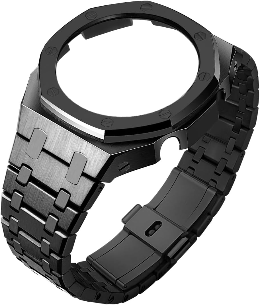 Kit de reemplazo de caja y correa de metal GA2100 para reloj, con bisel de acero inoxidable, compatible con relojes Casio G-Shock GA2100/GA-2110 para hombre. 