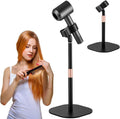 Soporte para secador de pelo, soporte manos libres con rotación de 360 grados, soporte de altura ajustable para secador de encimera, el soporte Drubale funciona con el 99% de los secadores de pelo.