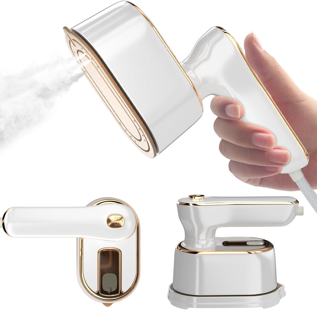 Vaporizador de Ropa Mini Portátil | Plancha de Vapor Compacta para Viaje, Dormitorio y Hogar – Color Blanco