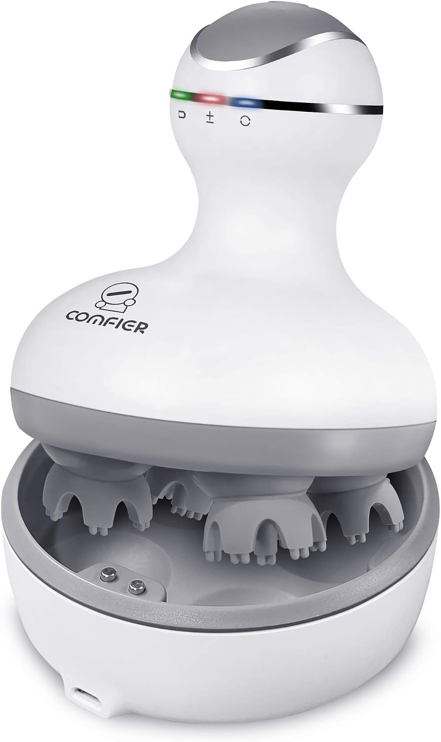 COMFIER Masajeador de Cuero Cabelludo Electrico Inalambrico con 84 Nodos Amasadores | Portatil para Crecimiento Capilar