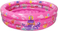 Piscina inflable infantil rosa de 48 x 12 pulgadas con 3 anillos
