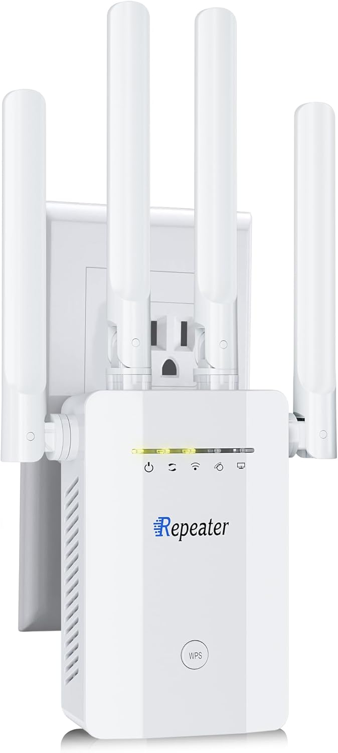 Extensor de Señal WiFi 2026 para Hogar | Cobertura hasta 1580m² | Repetidor de Largo Alcance | Amplificador de Señal Mesh | 15X Más Rápido con Puerto Ethernet