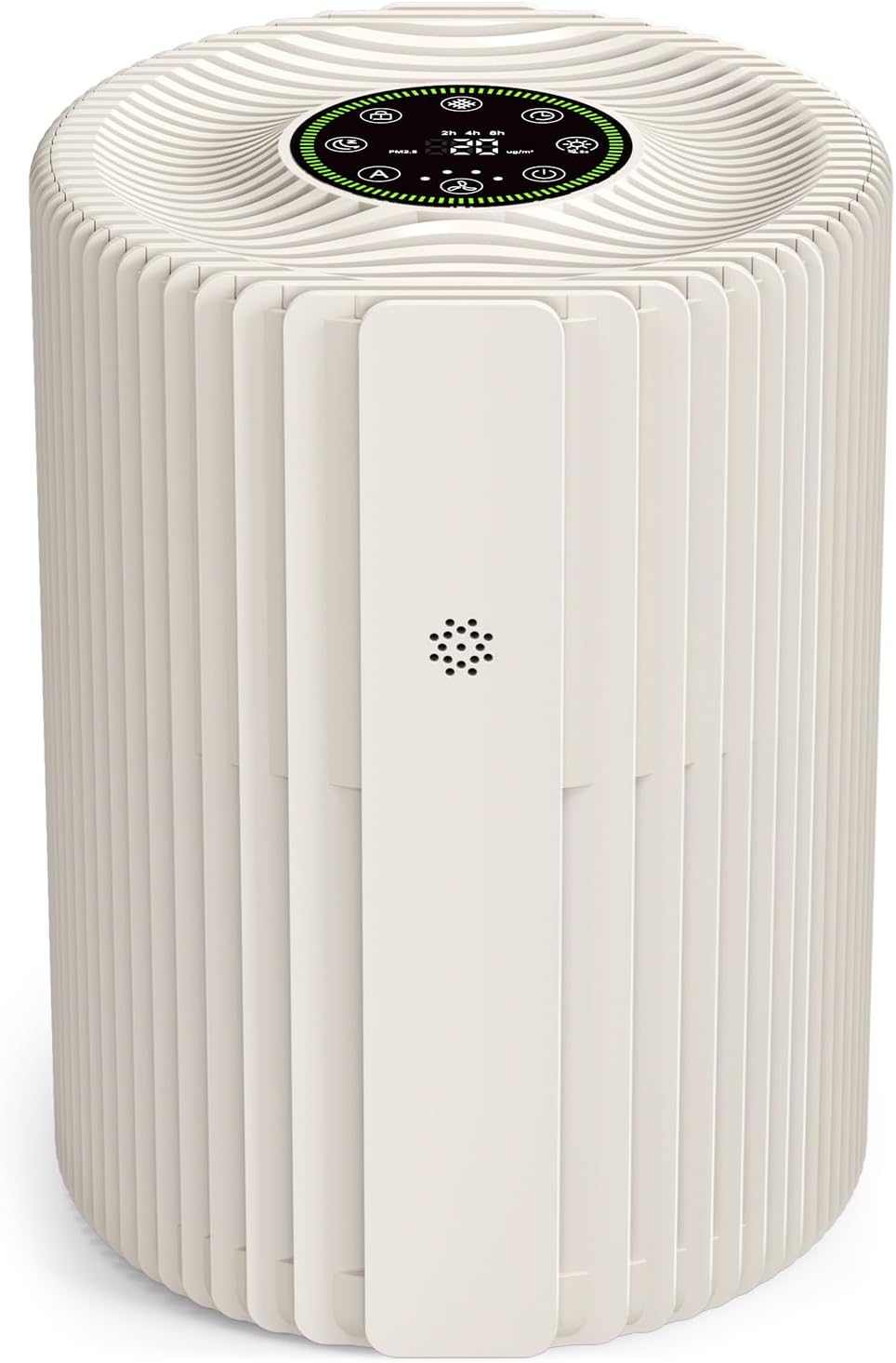 VOOPNU Air Purifiers For Bedroom And Home With Air Quality Display 1095 Sq. Ft True H13 HEPA Pet Air Purifier For Dorm Room With 360° Air Intake & Outlet For Bedroom Office, DH-JHD07(Beige)