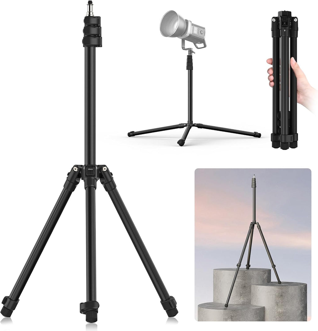 Ulanzi TT43 Soporte de luz extensible para fotografía, trípode de aluminio ajustable de 6.23 pies, trípode de iluminación de estudio portátil reversible para iluminación de salida continua