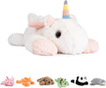 NiuniuDaddy - Peluche de unicornio de 50 cm y 1,5 kg con peso, tamaño grande, con forma de almohada para niños y adultos, pequeño, pesado y esponjoso, ideal para regalo de cumpleaños y Navidad. 