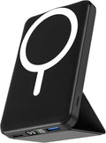 podoru para Magsafe Paquete de baterías, banco de energía magnético plegable de 10000 mAh con cable USB-C, pantalla LED de 22.5 W PD de carga rápida, cargador portátil inalámbrico para iPhone 17/16/15/14/13/12 Series-Negro
