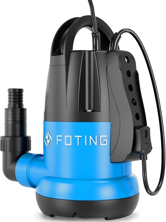 Bomba de sumidero automática 3/4HP Bomba de agua sumergible limpia/sucia, bomba de utilidad de 3500 GPH bomba de agua termoplástica eléctrica de transferencia portátil para piscina, jardín, estanque