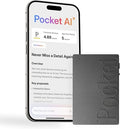 Pocket Grabadora de voz AI y asistente inteligente - Transcripción automática, resúmenes y elementos de acción - Tomador de notas AI para reuniones, llamadas y productividad - Gris espacial