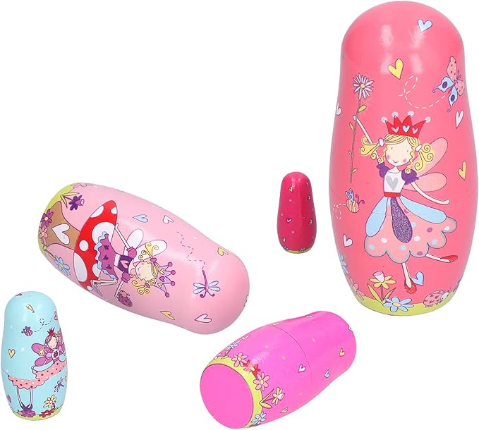 Muñecas Anidadas Artísticas, Lindo Juguete de Hecho a Mano de 5 Muñecas Anidadas Hermosas para la Oficina para el Hogar