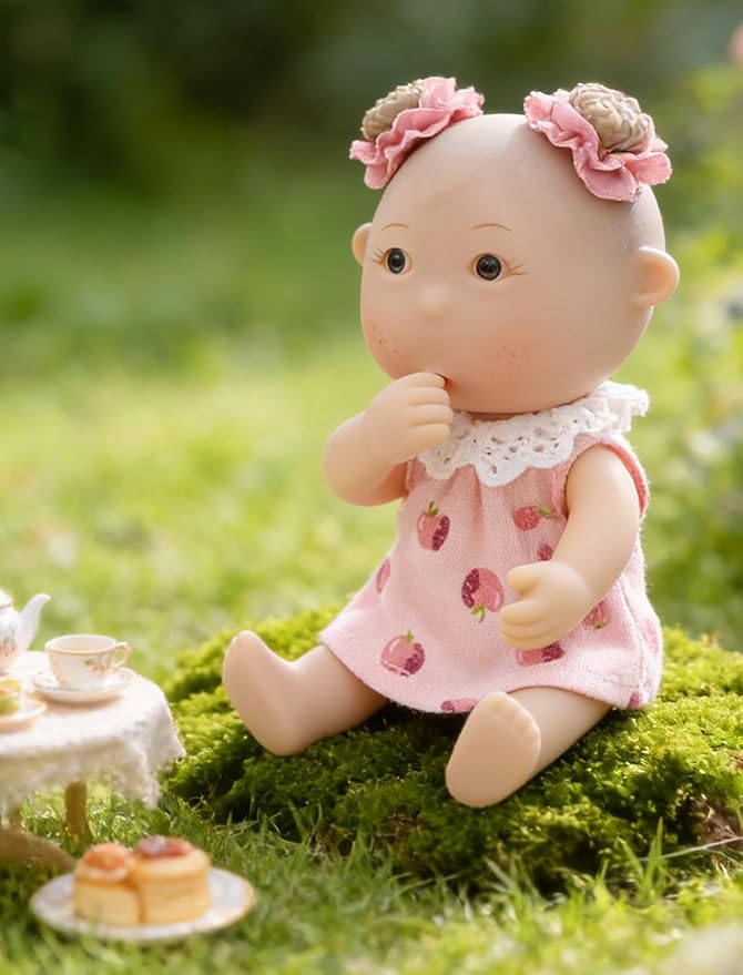 Mini muñeca de bebé, mini muñeca de bebé de 7 pulgadas con 5 articulaciones móviles