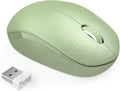 Ratón inalámbrico seenda, ratón silencioso de 2,4 GHz con receptor USB, ratón portátil para ordenador, tableta y portátil con sistema Windows (verde oliva).