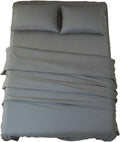 Sábanas Sonoro Kate Queen 4 Piezas | Microfibra 1800 Séries, Bolsillo Profundo 16", Antiarrugas, Hipoalergénicas, Gris Oscuro