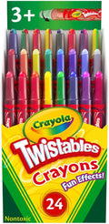 Crayones Crayola Twistables 24 unidades — Sin Sacapuntas, Menos Suciedad, Para Niños de 3 a 5 Años