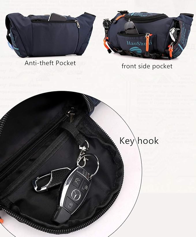 Riñonera deportiva tipo bandolera para hombre (azul oscuro)