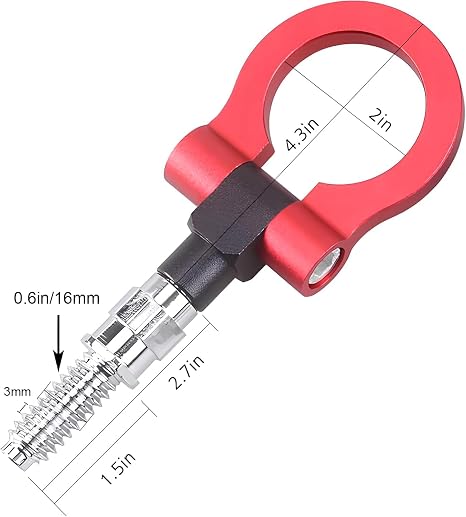 Heart Horse Gancho de remolque universal de carreras para B-mw 1 3 5 Series E39 E70 E71 E81 E82 E88 E90 E91 E92 E93, Auto Aluminio Anillo de remolque para Auto