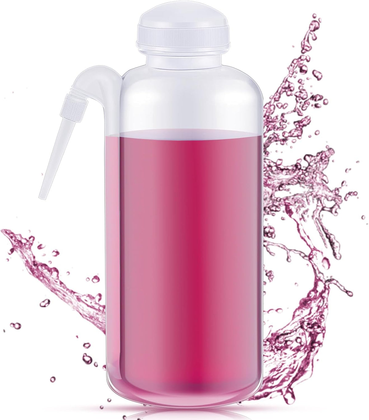 Dispensador de Jugo para Comunión Jingmore – Botella Exprimible Sin Goteo con Pajilla Lateral, 17 oz, Para Ceremonias Religiosas e Iglesia