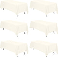 Manteles BRILLMAX Marfil 70x120" – Paquete de 6 para Bodas y Banquetes
