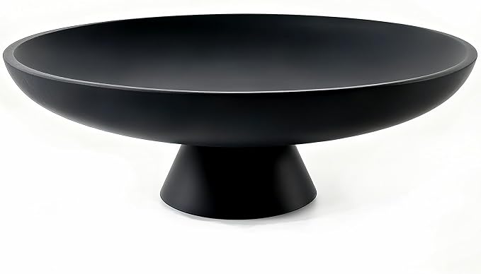 YMXYJM Moderno cuenco decorativo con pedestal de resina, cuenco de fruta grande