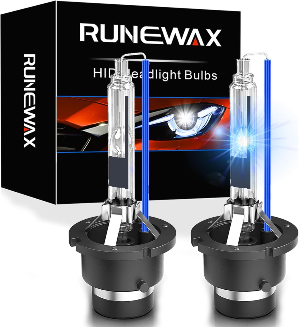 Bombillas Xenón RUNEWAX D2R HID 35W 8000K – Toyota Prius, Avalon, Sienna | 150% Más Brillantes, Pack 2