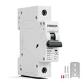 Interruptor Termomagnético Miniatura Pjerjzn 40A — 120/240V, 1 Polo, Riel DIN, para Sistemas Eléctricos y Generadores