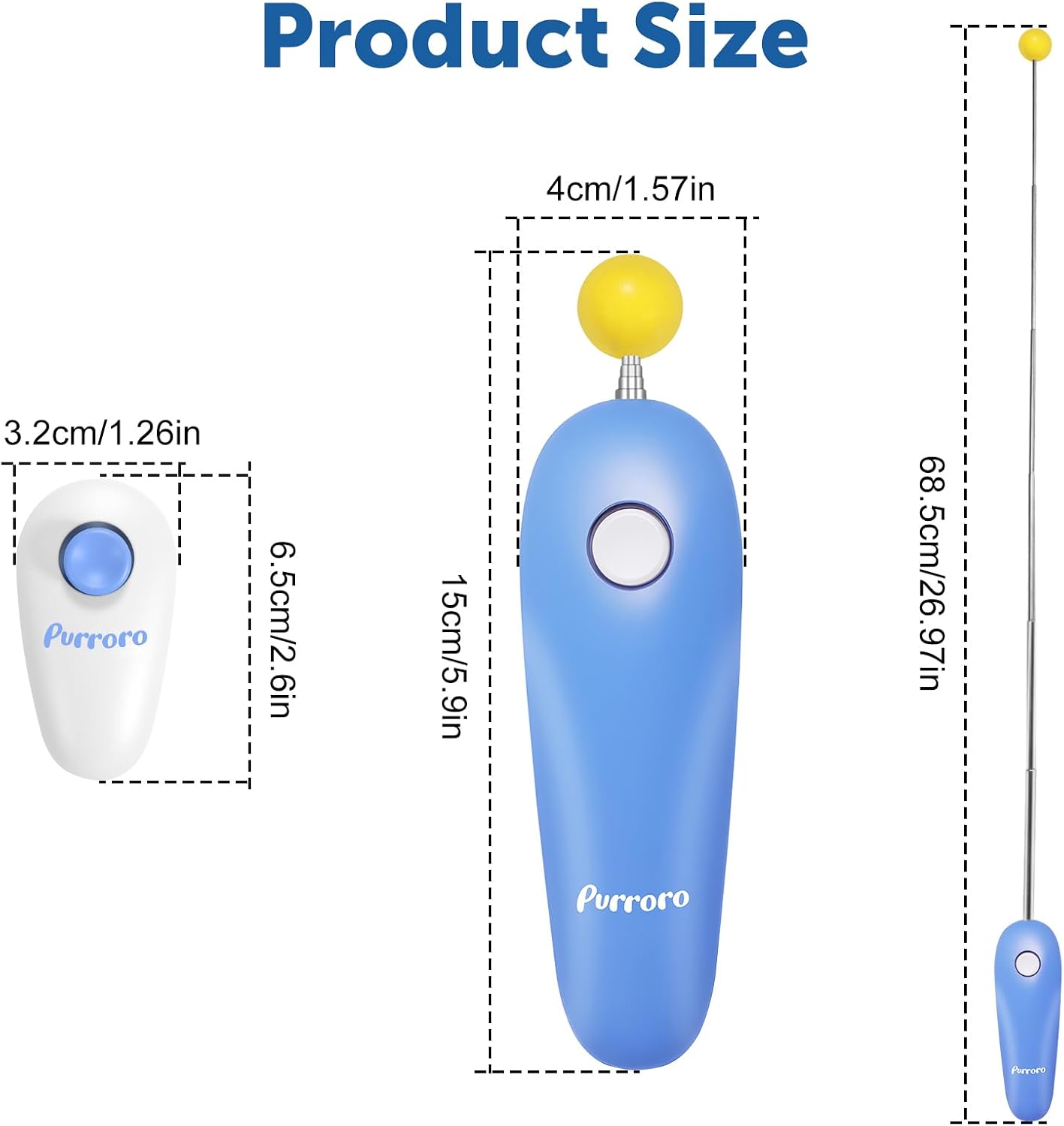 Kit de entrenamiento para gatos con clicker: incluye clicker de dedo y varita de entrenamiento. Perfecto para el refuerzo positivo