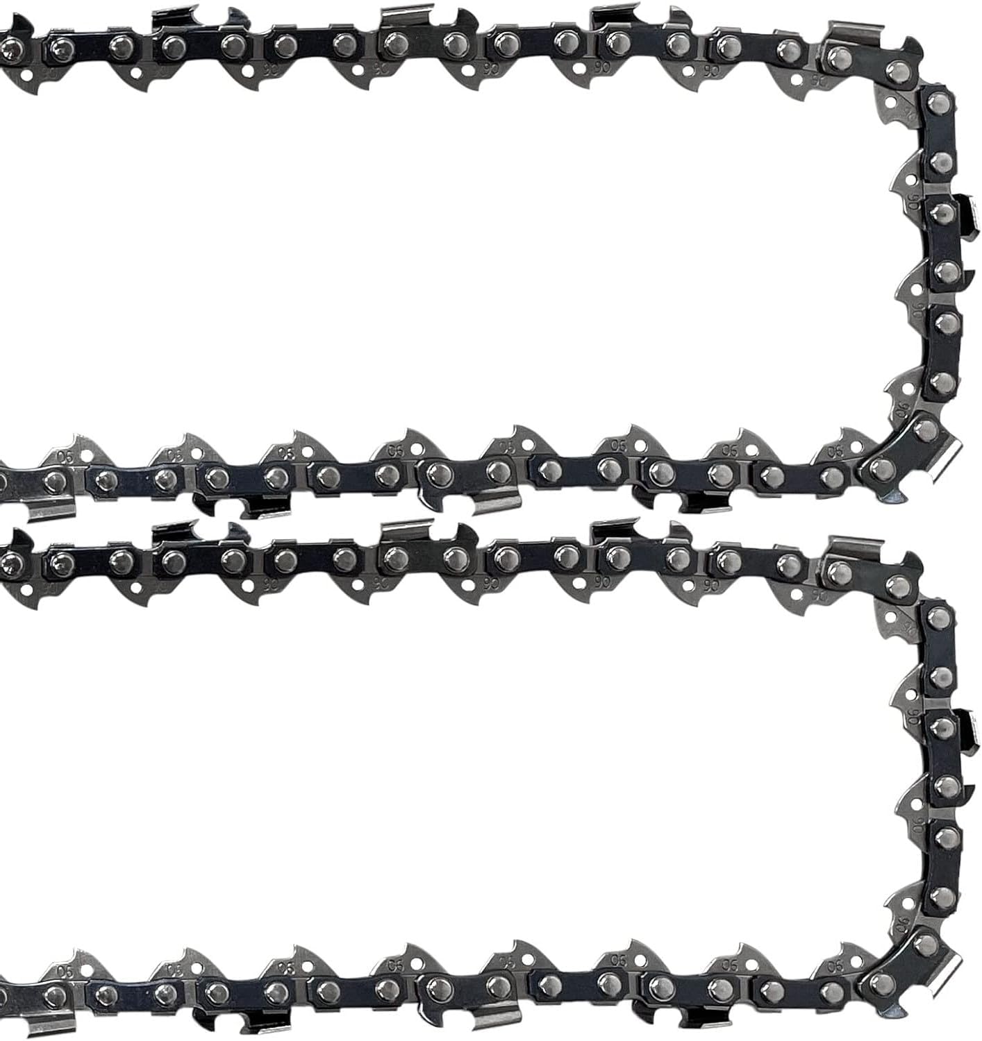 Oulisen Chainsaw chain 16 Inch Chainsaw Chain 2-Pack S55, 3/8" LP Pitch - .050" Gauge - 55 Drive Links Low-kickback fits Craftsman,S-tihl MS 170, MS 180, and MS 180 C (91YNS55X3)