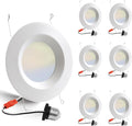 Luces LED Empotradas 5/6 Pulgadas Pack de 6 | 5 Temperaturas de Color Seleccionables | Regulables | 12W=100W | 1000 Lúmenes | Certificación ETL y FCC