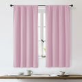 Cortinas Opacas OWENIE Sally para Dormitorio, Largo 63 Pulgadas, Juego de 2 Paneles, Aislamiento Térmico Sólido para Oscurecer la Habitación con Bolsillo para Varilla, Ancho 40 x Largo 63 Pulgadas, Rosa