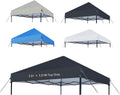 Cubierta de repuesto para toldo Joramoy 10×10, impermeable, con cuerdas, parasol instantáneo plateado para jardín, patio y camping (negro).