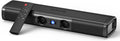 Barra de sonido para Smart TV con graves profundos y diálogos nítidos: barra de sonido de 60 W y 2.0 canales, woofers duales y tweeter de cúpula de seda, Bluetooth 5.3, ARC/Óptica/AUX, montaje en pared de 17 pulgadas para PC, proyector y juegos.