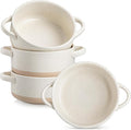 Bowls de Sopa Francesa vancasso Sabine con Asas – Set de 2 Tazones 30 Oz Aptos para Horno, Color Crema
