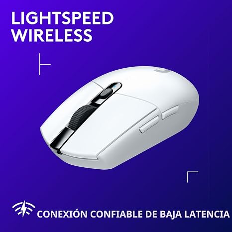 Logitech G305 Lightspeed - Mouse inalámbrico para juegos, color blanco | 12,000 DPI, ligero, 6 botones programables