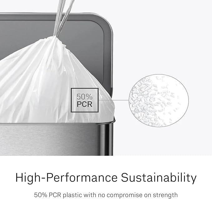 simplehuman Code H – Bolsas de Basura con Cordón 30-35 Litros (100 unidades)