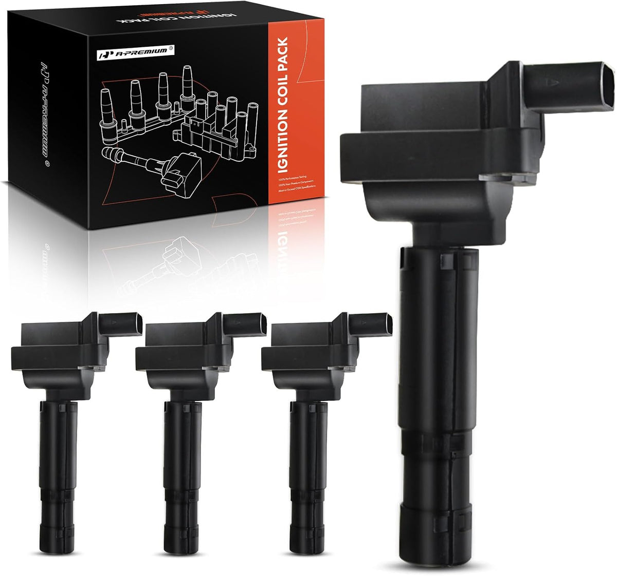 USADO-Set de 4 Bobinas de Encendido A-Premium | Compatible con Mercedes-Benz C230 Kompressor CL203/W203 2003-2005 | Motor L4 1.8L