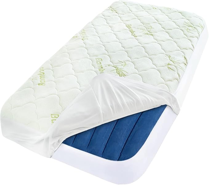 Funda de cama de viaje para niños, protector de colchón de aire para niños impermeable, compatible con cama de viaje inflable