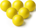 Jenaai 6 Pack Balones de Reemplazo Arcade Ball Roll y Score de 6.3 cm para Salas de Recreación Familiar, Toss de Escalera, Balones de Reemplazo de Patio Exterior para Toss de Pelota Arcade, Juego de Recreación para el Hogar (Amarillo)