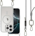 Funda MAGEASY Roam M para iPhone 16 Pro – Con Correa Cruzada, Protección Antícaídas y Compatible con MagSafe, Color Gris Titanio