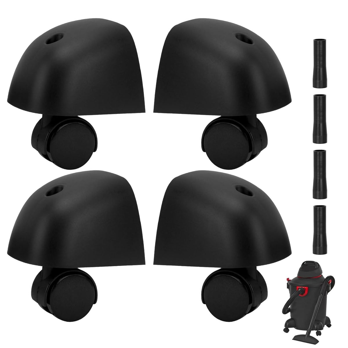 Ruedas giratorias Shop Vac A y B con base, kit de alta resistencia
