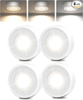 EZVALO Luces LED Puck, 50 Lúmenes, Luz Táctil, Mini Luz de Toque de 2.5'', Lámpara de Toque Recargable Adhesiva, 3 Temperaturas de Color, Luces Inalámbricas Bajo Gabinete, Ideal para Cocina, Closet