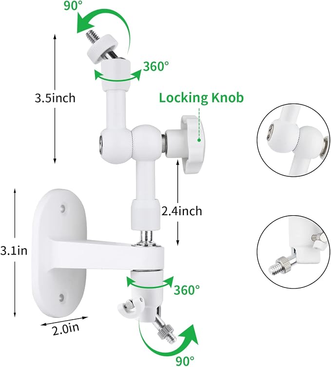 Soporte de pared 2 en 1 para panel solar Arlo y cámara de seguridad Arlo Pro/Pro 2/Pro 3/Pro 4/Ultra, ángulo ajustable para obtener la máxima luz solar para tu panel solar