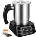 Espumador de leche eléctrico - Espumador de leche 5 en 1 con recipiente de acero inoxidable de 500 ml, recipiente de leche extraíble y apto para lavavajillas, control de temperatura, para leche caliente y fría, capuchino y latte.