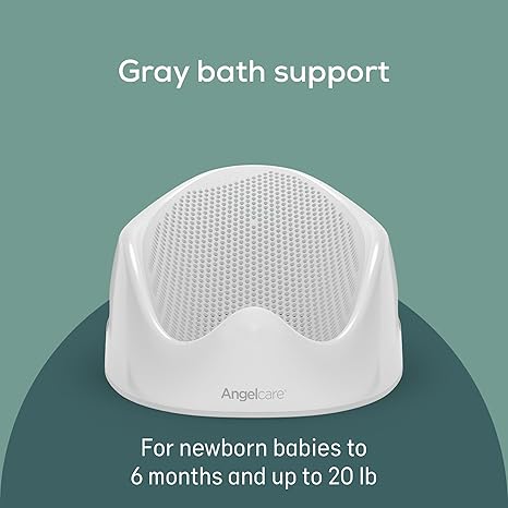 Angelcare Soporte de baño para bebés (gris) | Ideal para bebés de menos de 6 meses de edad